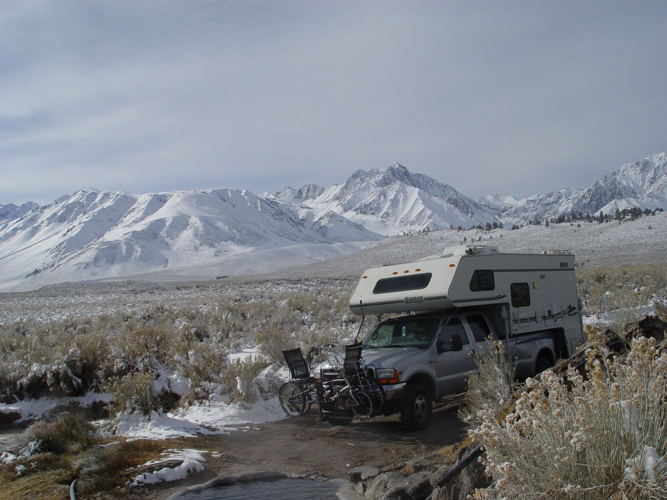Lance Camper in Snow